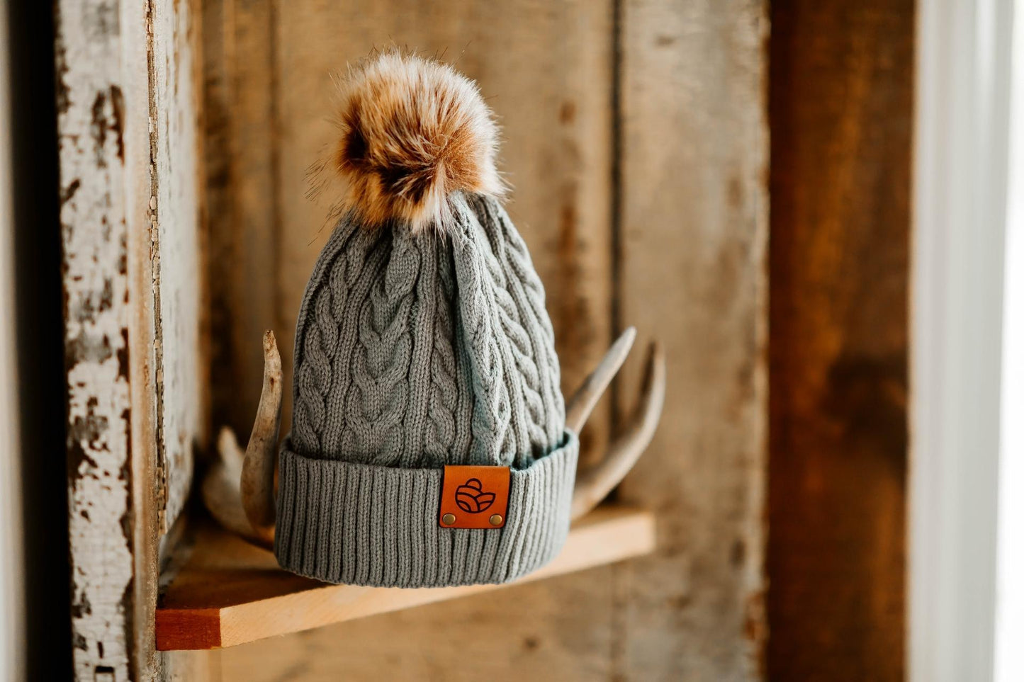 Leather Patch Toque - Maplescapes Farm Odessa