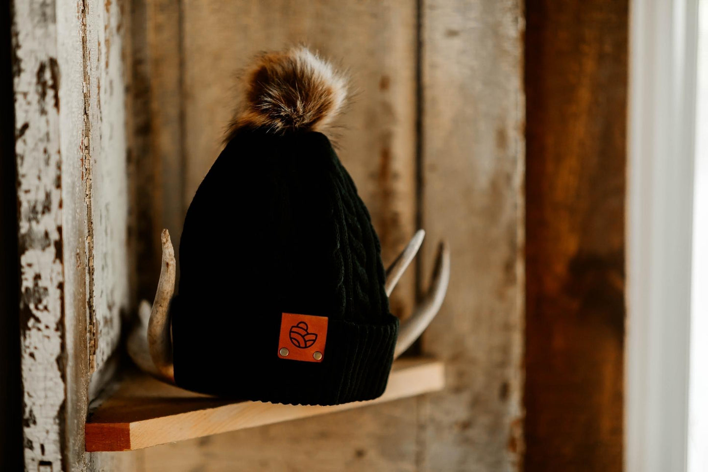 Leather Patch Toque - Maplescapes Farm Odessa