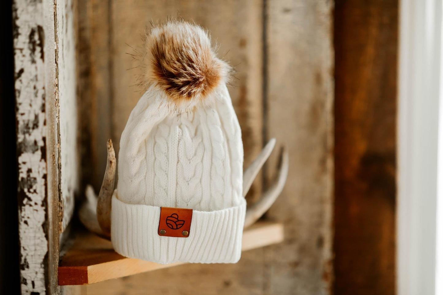 Leather Patch Toque - Maplescapes Farm Odessa