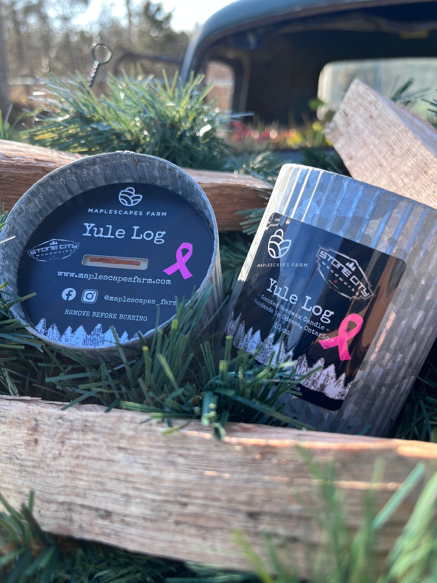 Rustic Beeswax Candle - Maplescapes Farm Odessa