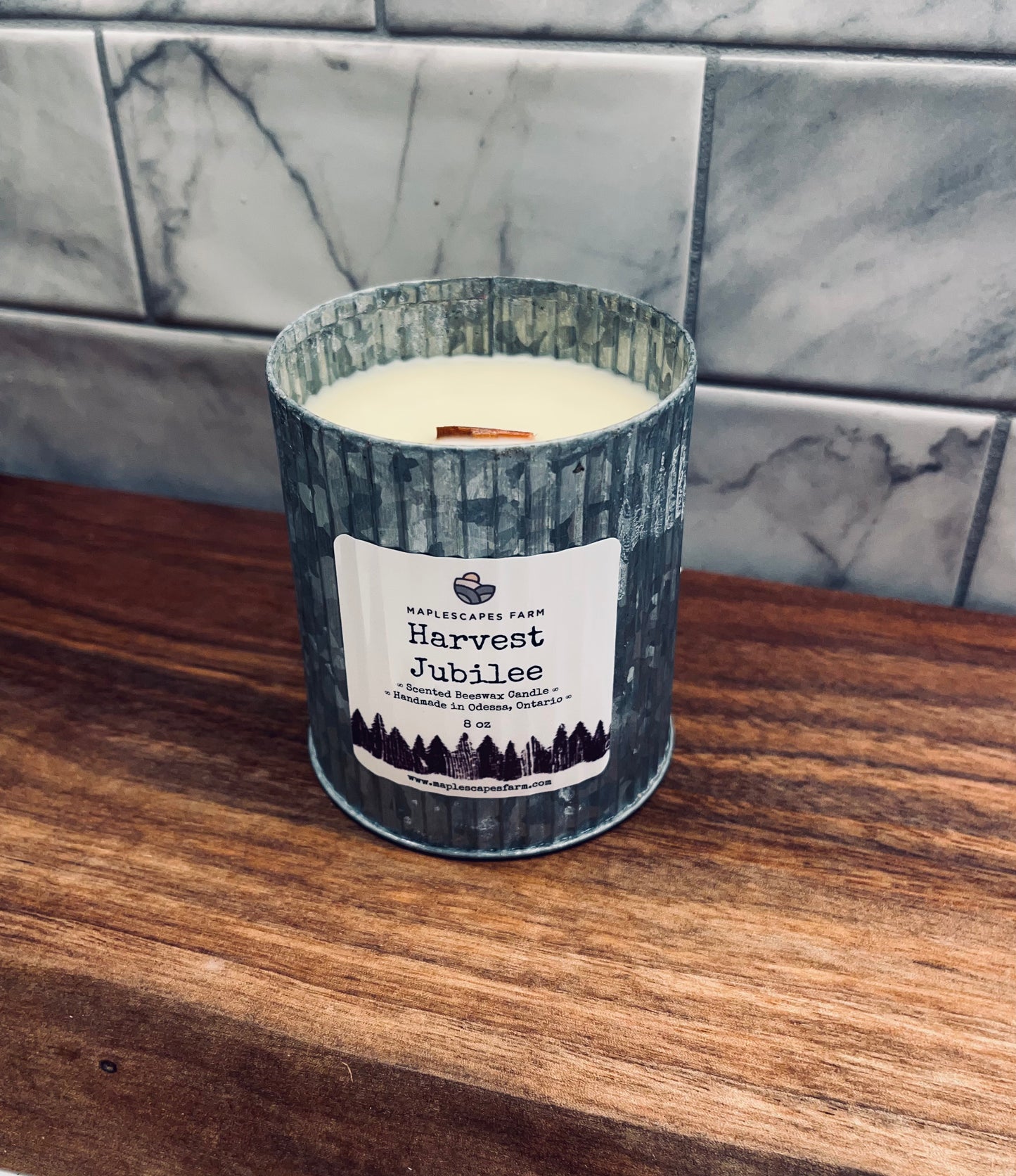 Rustic Beeswax Candle - Maplescapes Farm Odessa