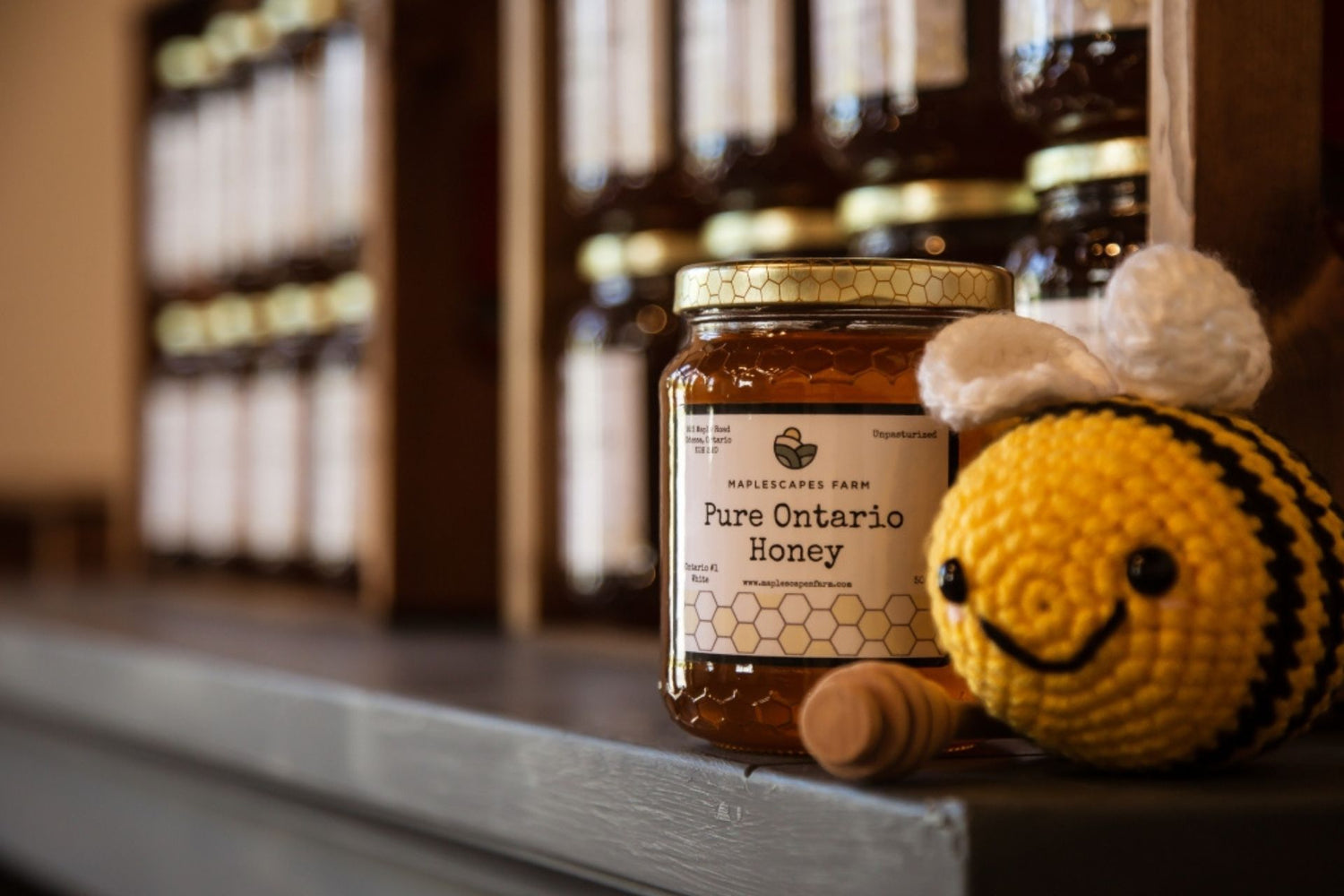 Maplescapes Farm - Farm fresh honey and knitted honey bee