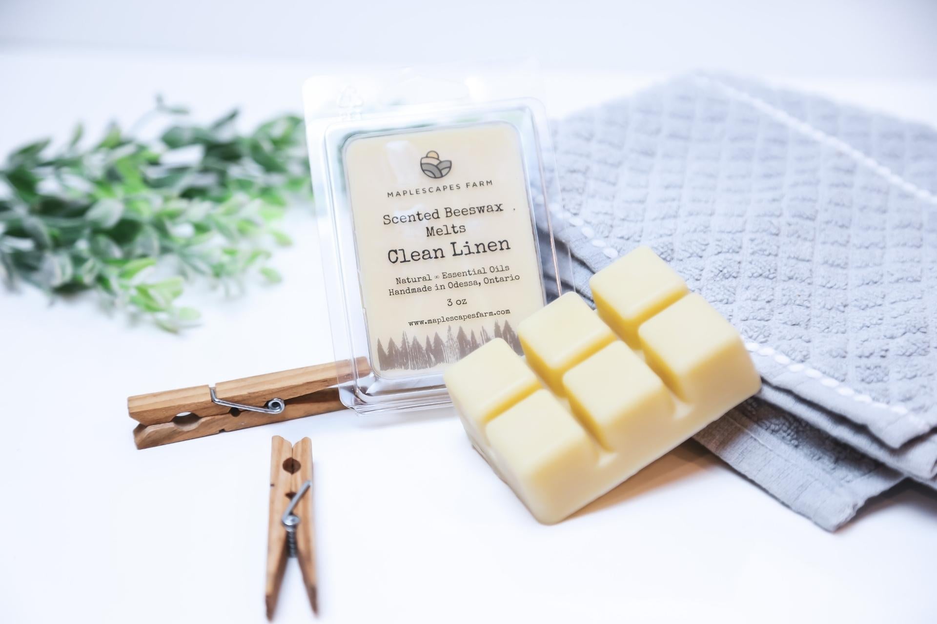 Maplescapes Farm Clean Linen Scented Beeswax Melts