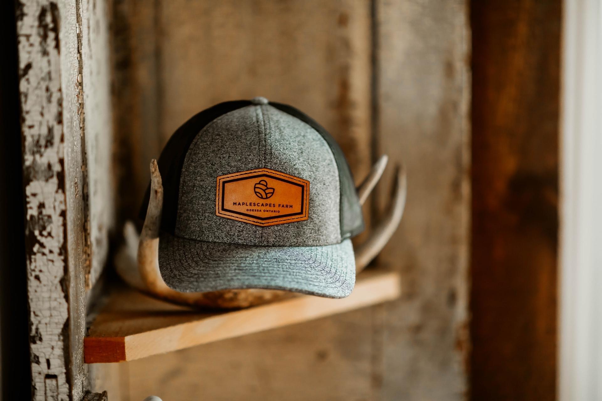 Leather Patch Trucker Hat Maplescapes Farm Odessa